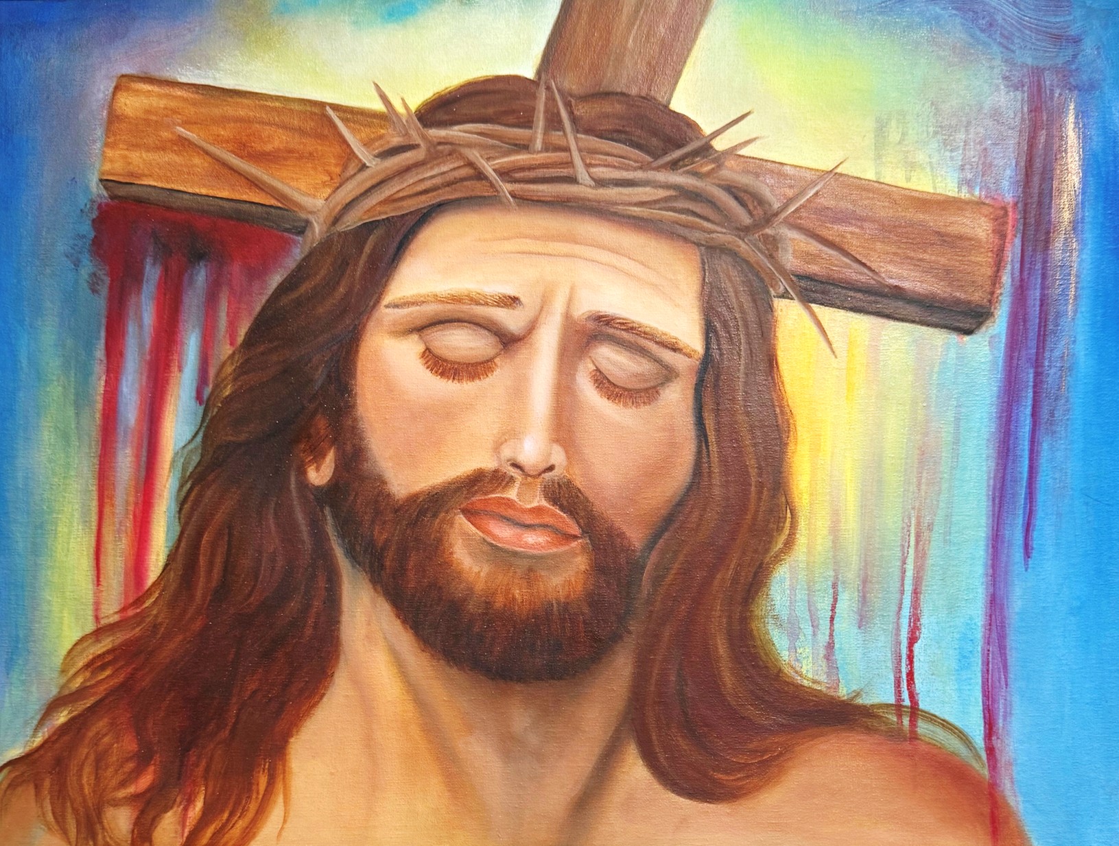 Jesus Christ Crown of Thorns Canvas Art
