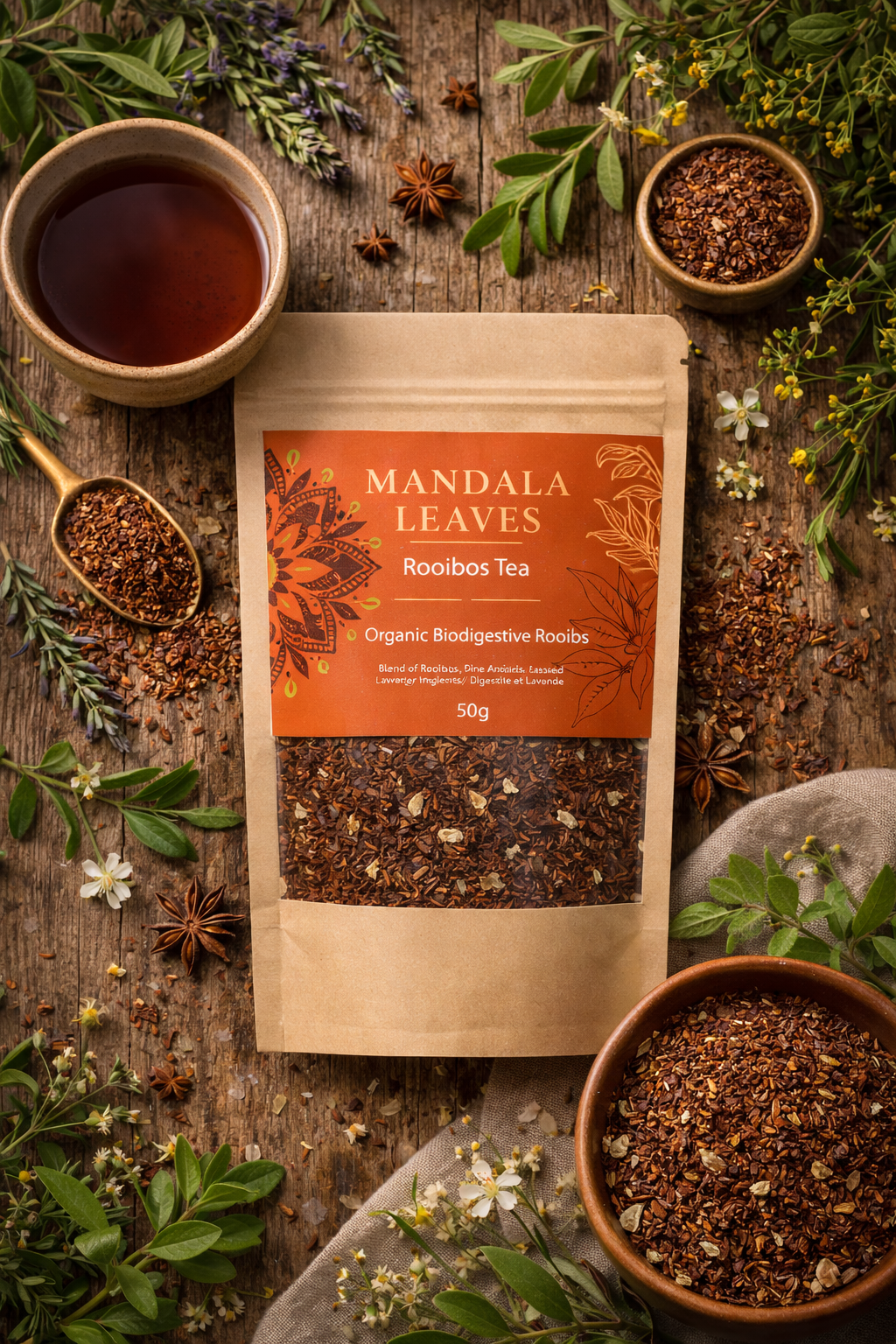 Rooibos Mandala Leaves