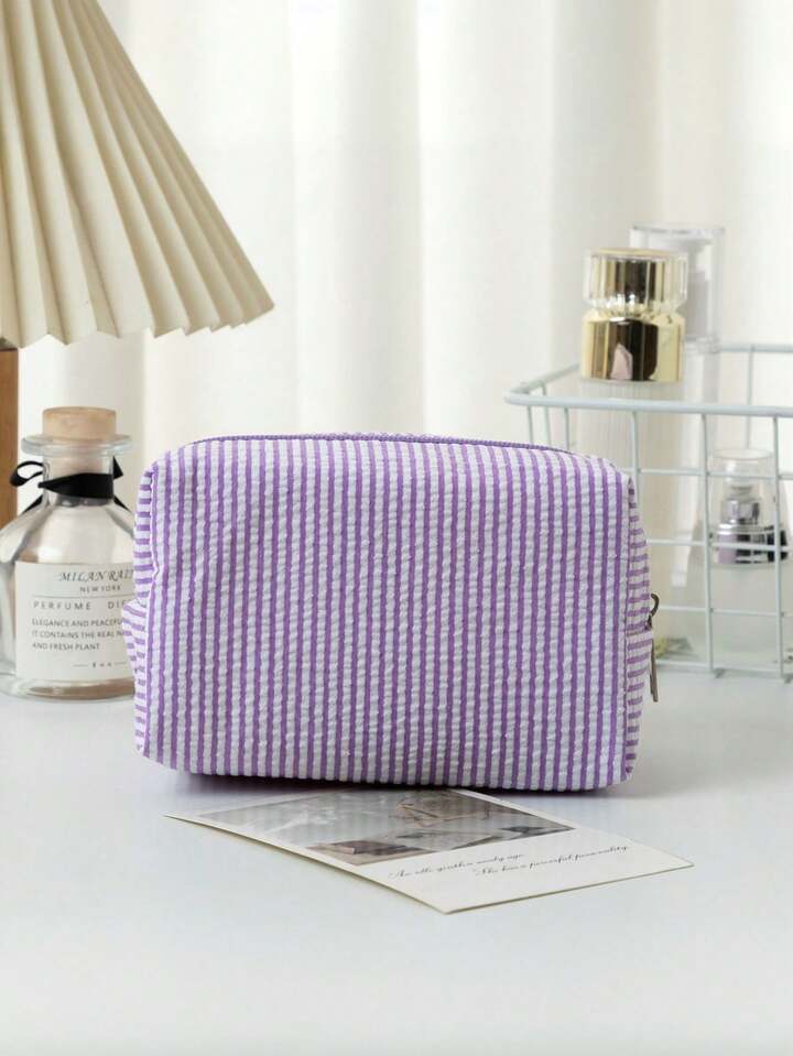 Beauty Pochette a righe Viola Ametista