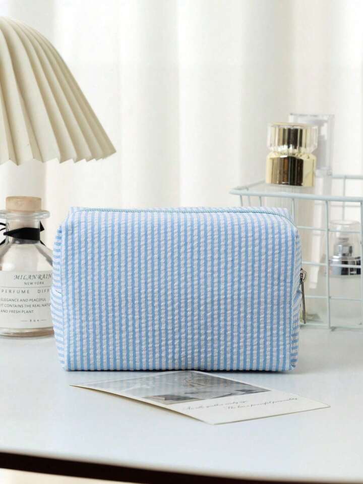 Beauty Pochette a righe Azzurre