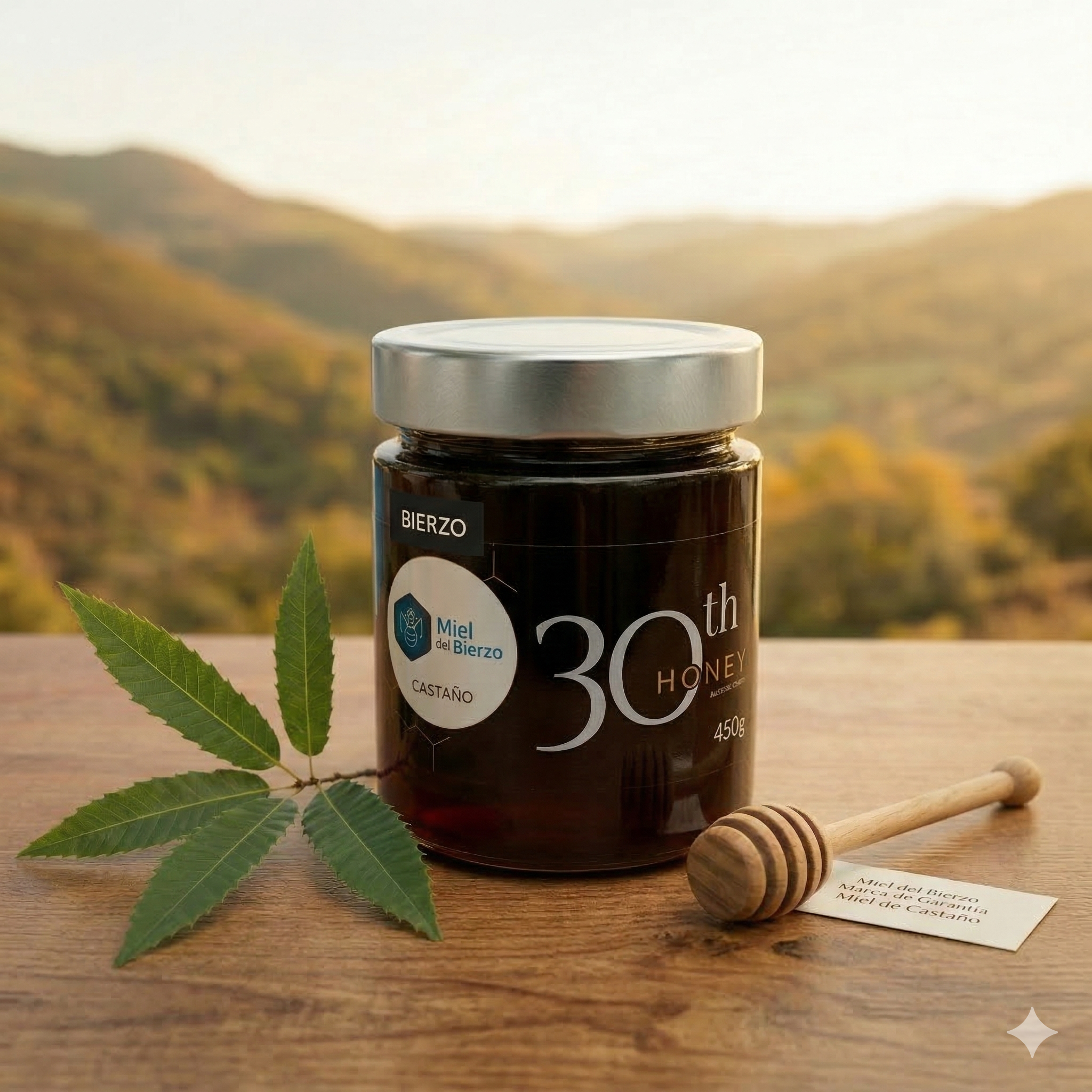 Miel de Castaño– Marca de Garantía Miel del Bierzo (450g)