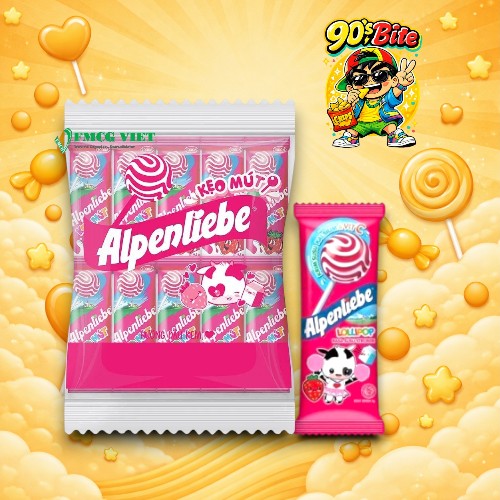 Alpenliebe Strawberry Lollipop (Pack of 5)