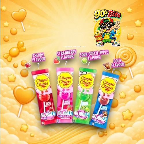 Chupa Chups Bubble Gum Lolipop (Pack of 4)