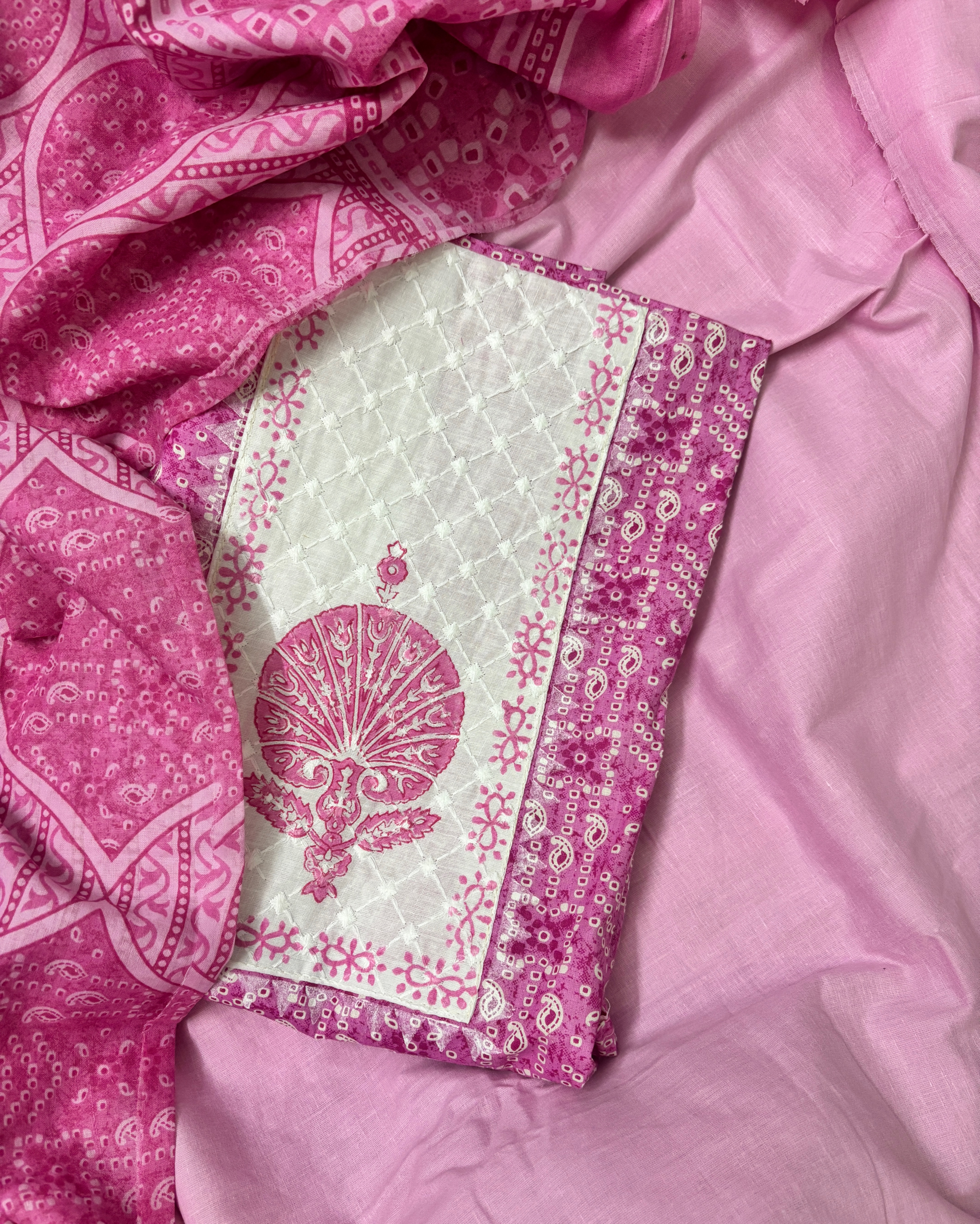 Pink Printed Dupatta