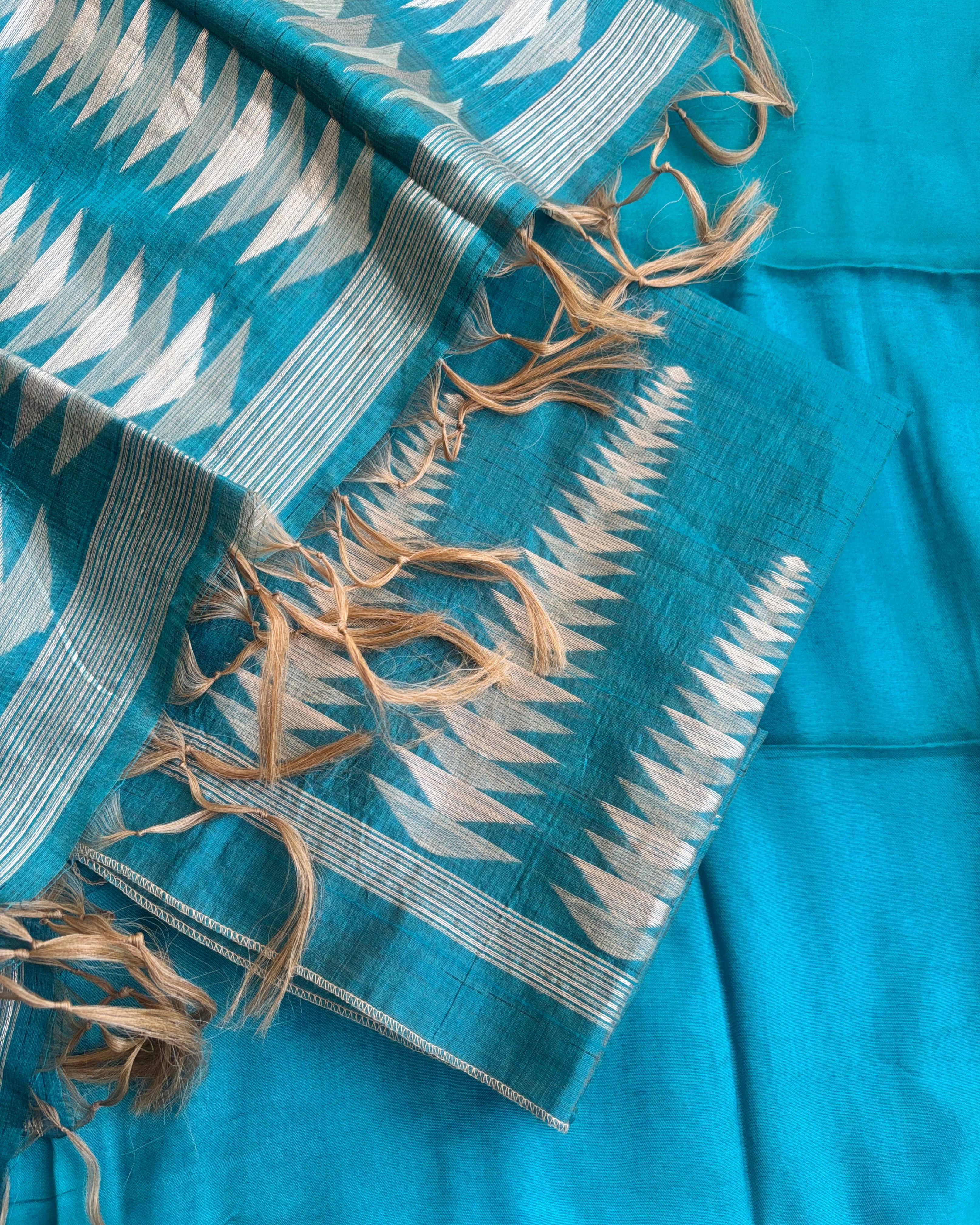 Blue Handwoven Cotton Saree