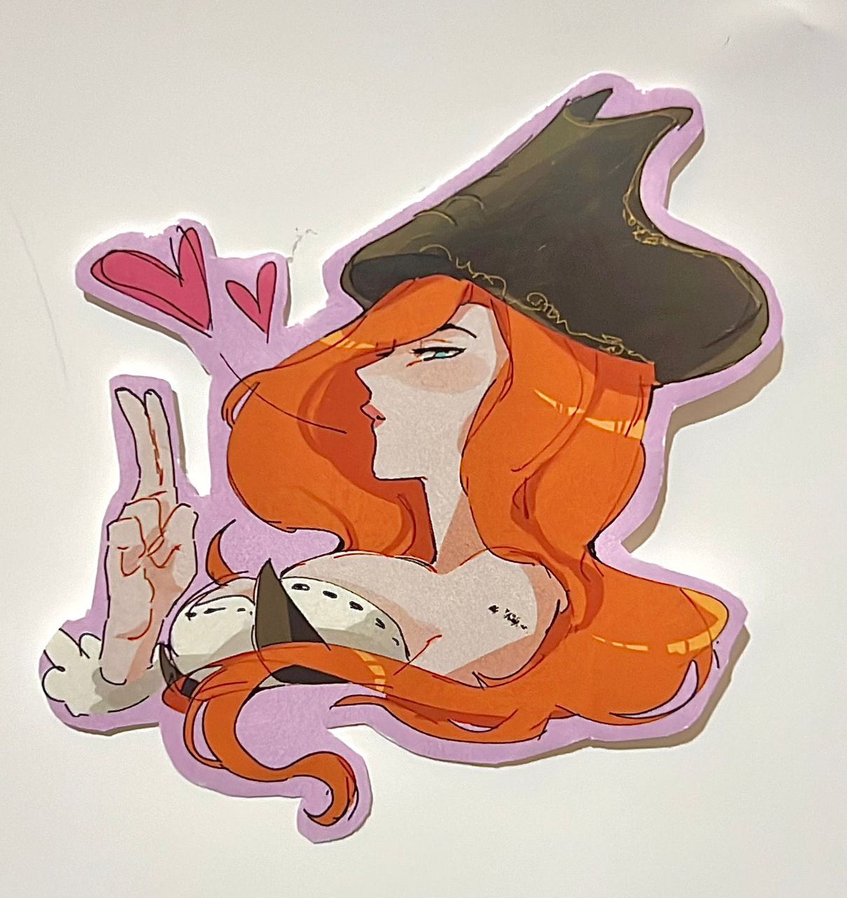 Pirate Girl Art Sticker