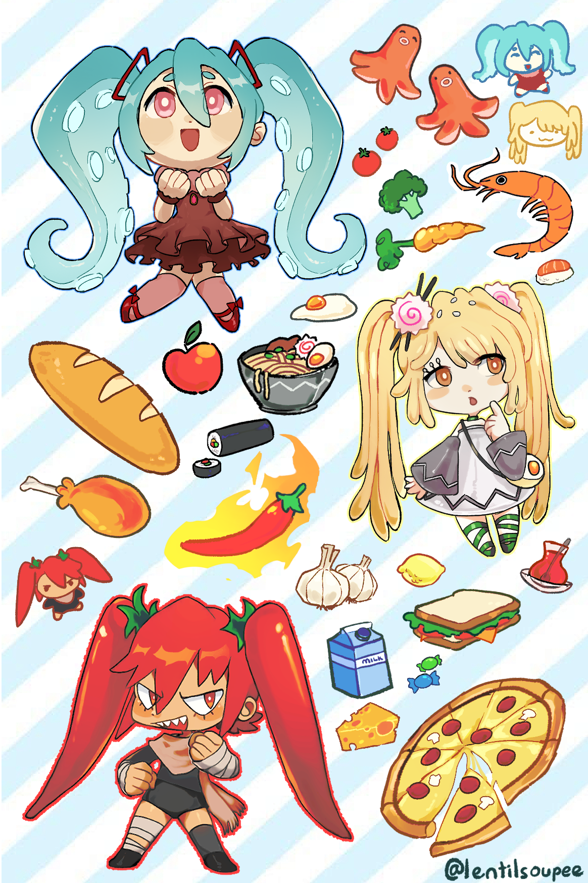 Original Miku Sticker Sheet