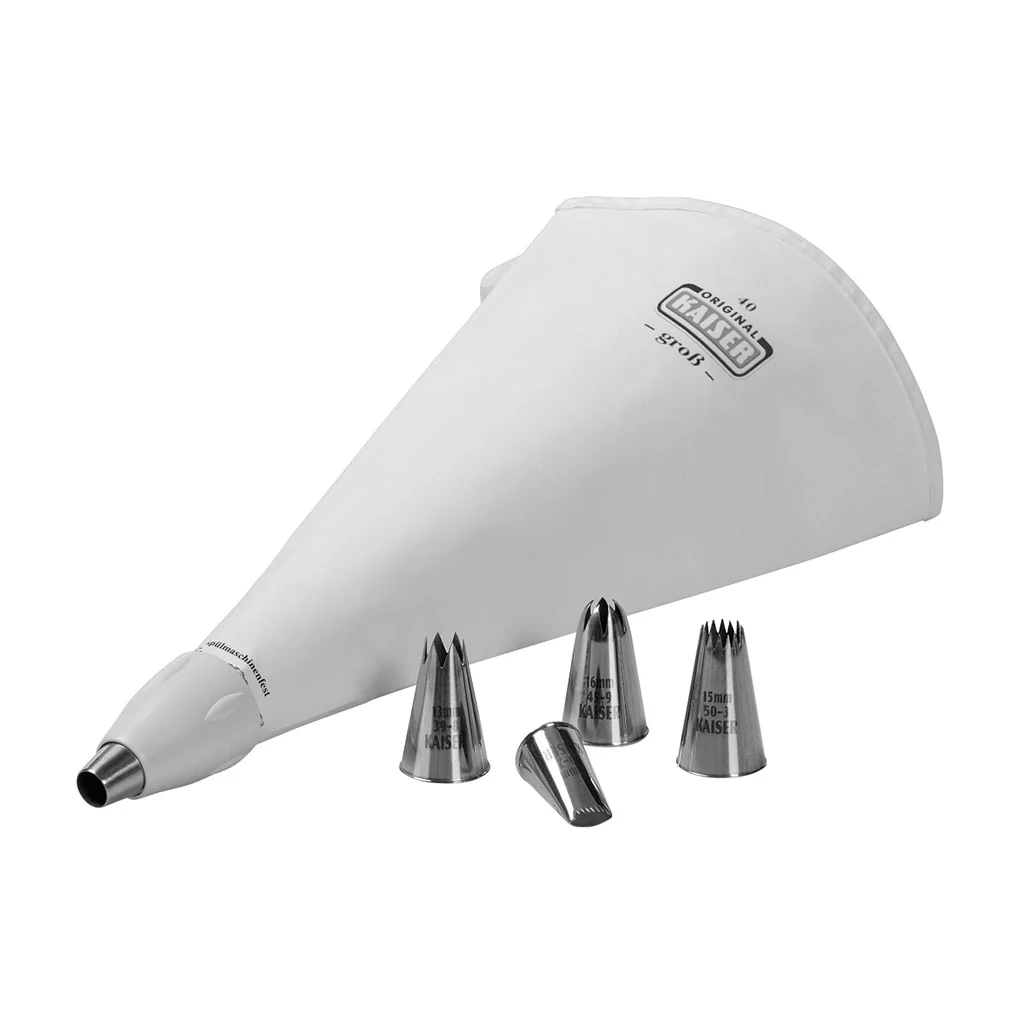 Manga pastelera profesional con boquillas