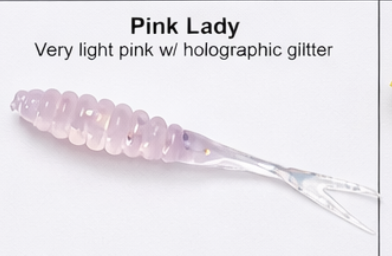 Pink Lady 2" Crappie Fluke - HALF DOZEN