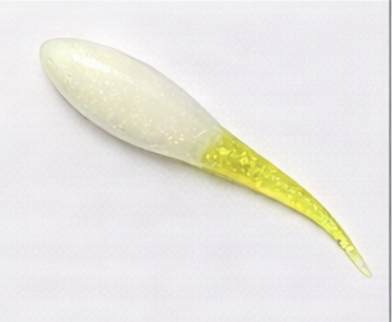White Pearl with Chartreuse Tail - 1 Dozen
