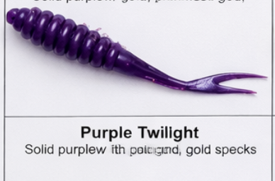 Purple Twilight 2" Crappie Fluke - HALF DOZEN