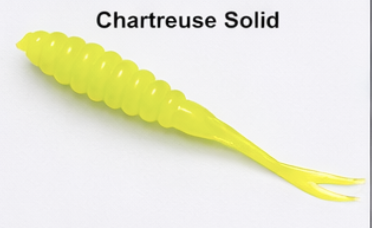Chartreuse Solid 2" Crappie Fluke - Half Dozen