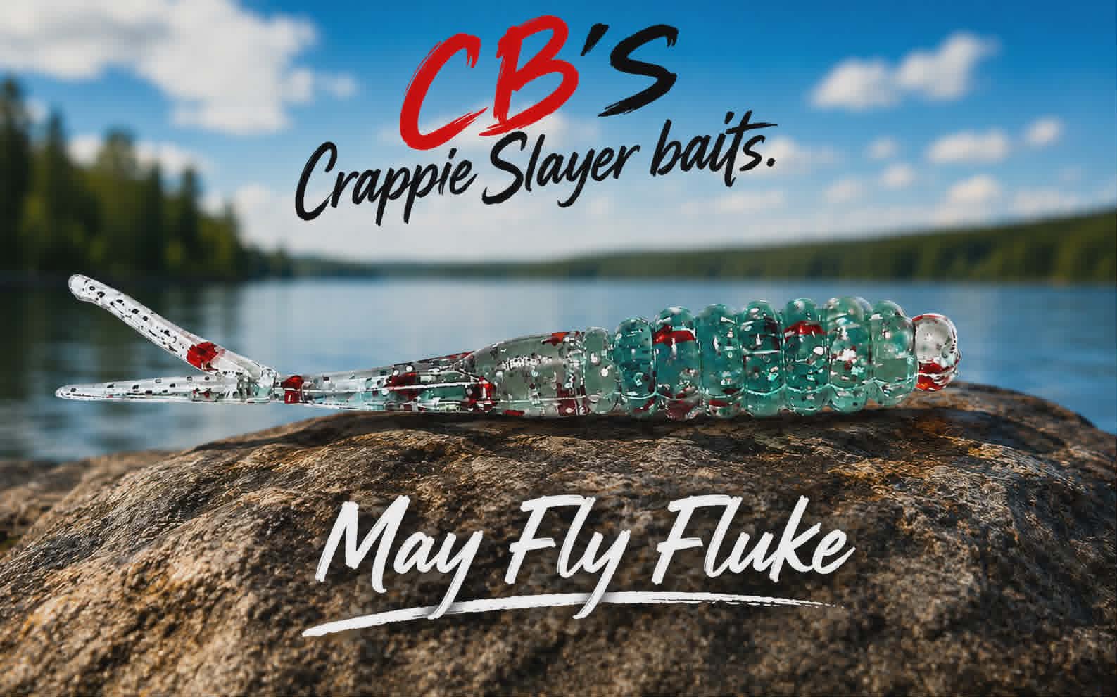 May Fly 2" Crappie Fluke - Half Dozen