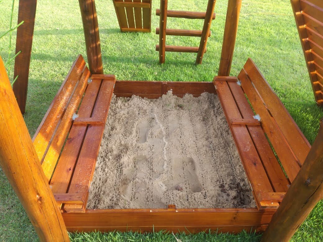 Caixa de Areia de Madeira eucalipto