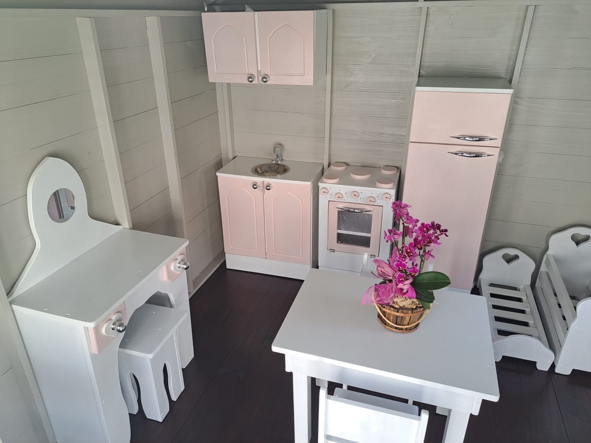 Mini Cozinha Infantil de Madeira reforçada