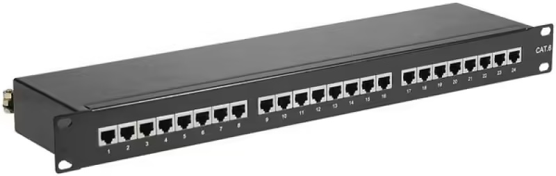 Panneau de Brassage RJ45 19" (24 Ports)