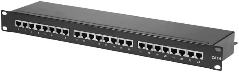 Panneau de Brassage RJ45 19" (24 Ports)