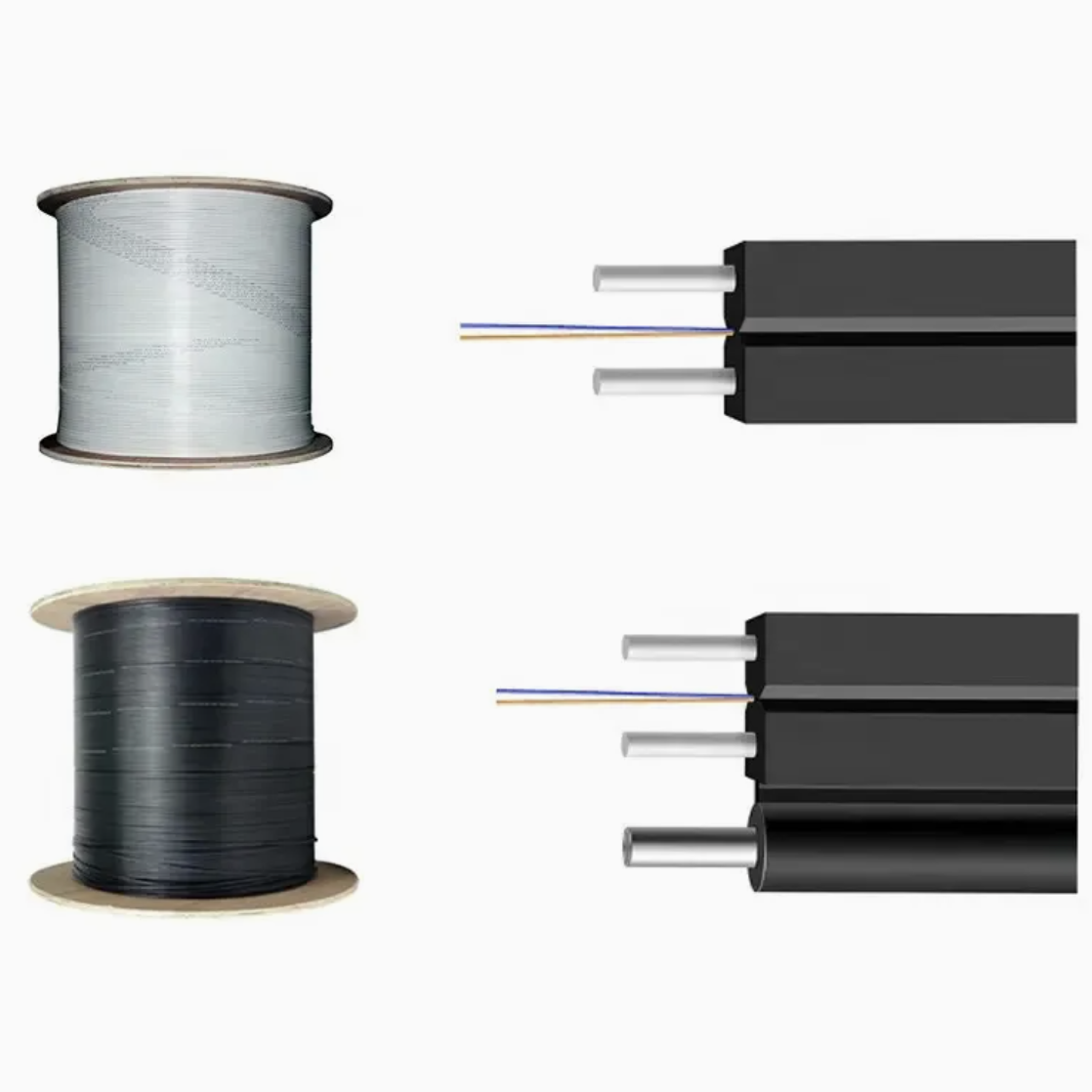 Câble Fibre Optique de Branchement FTTH (Drop 1 à 4 Brins)
