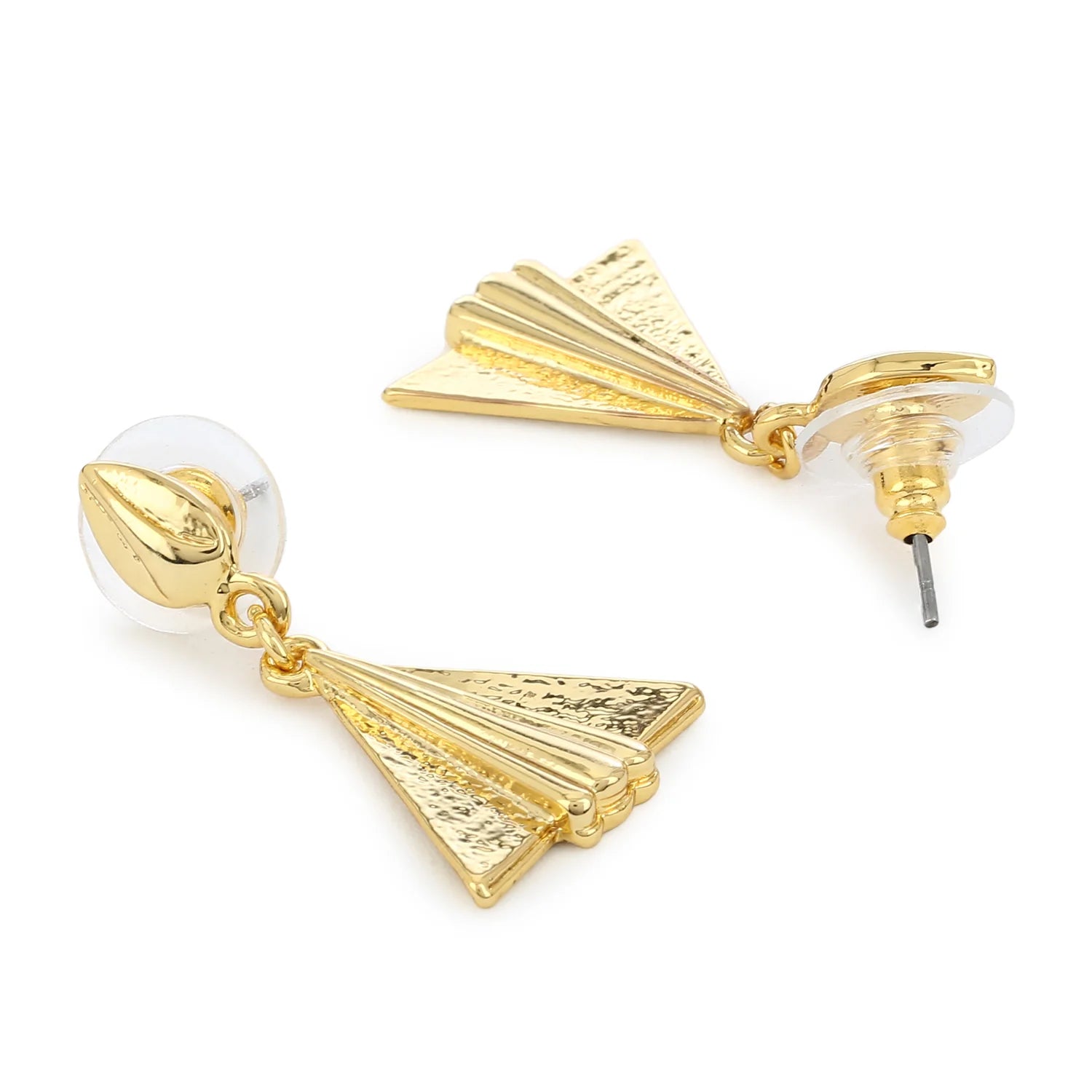 Geometric Gold Drop Earrings