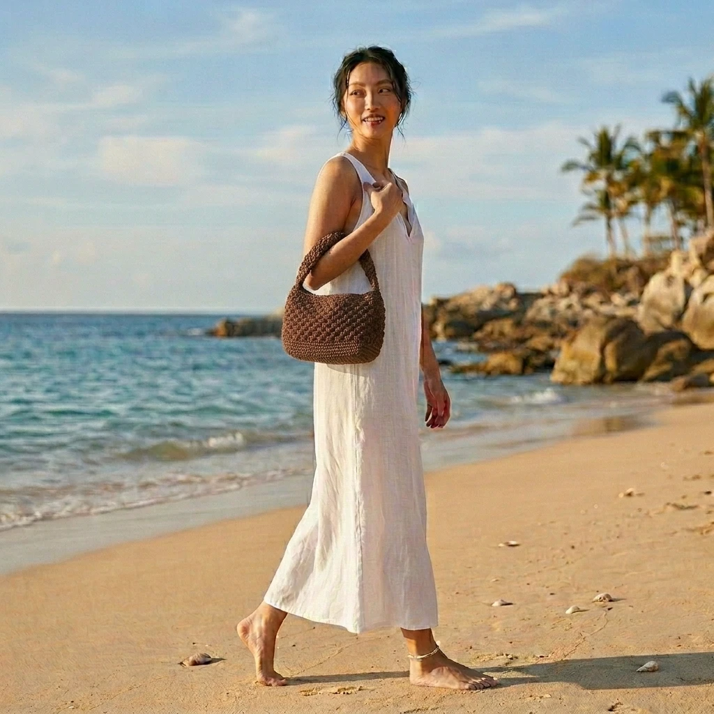 Chunky Knit Shoulder Bag