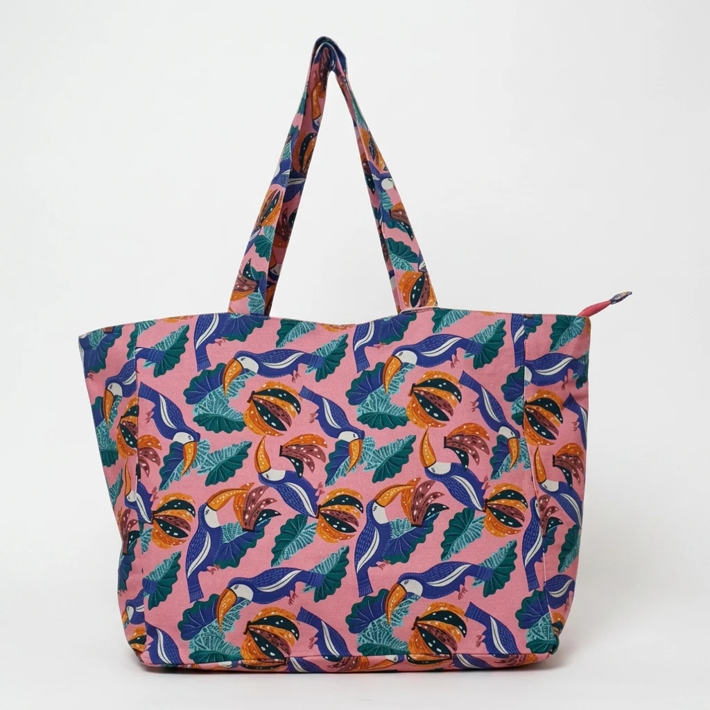 Floral Print Tote Bag