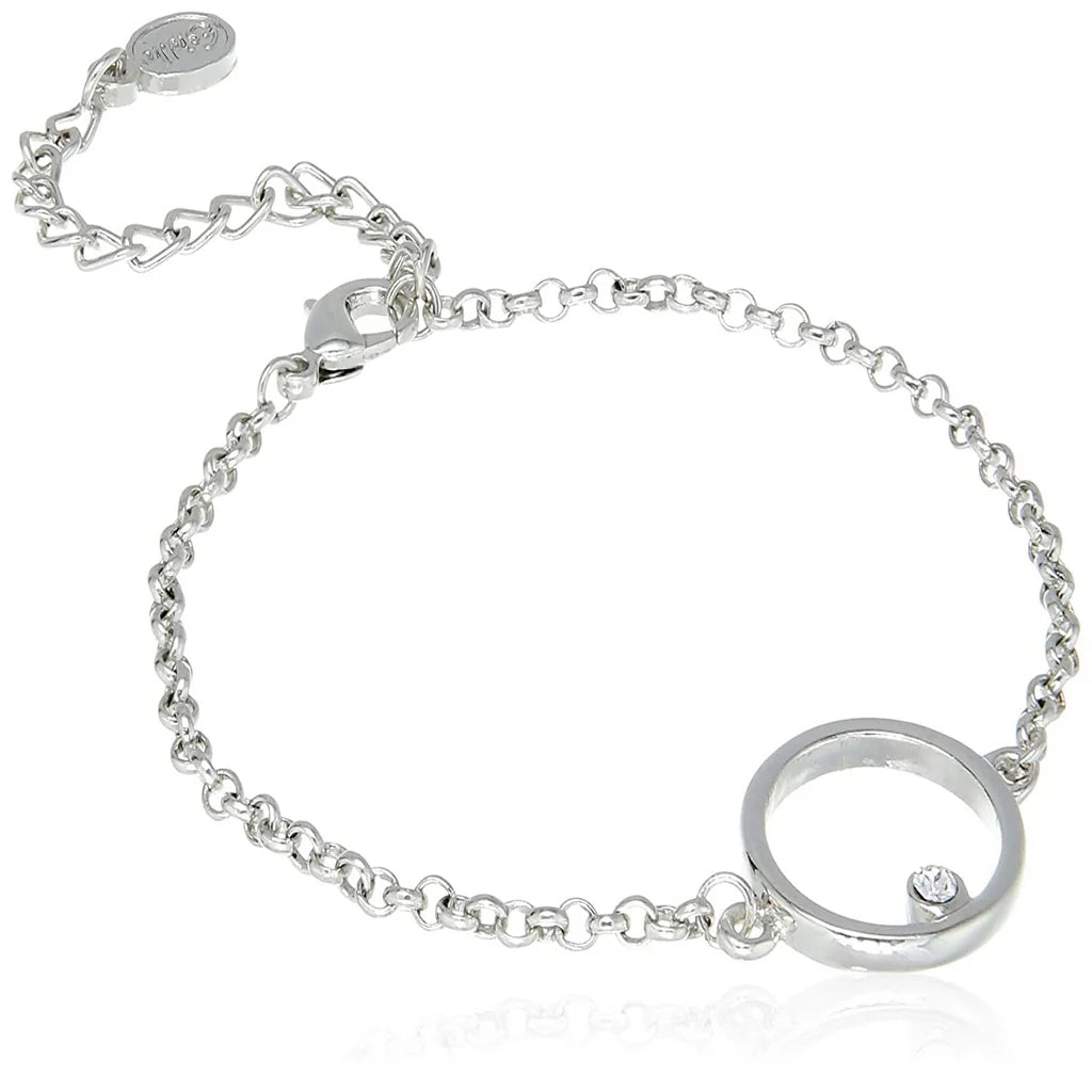 Elegant Silver Circle Bracelet
