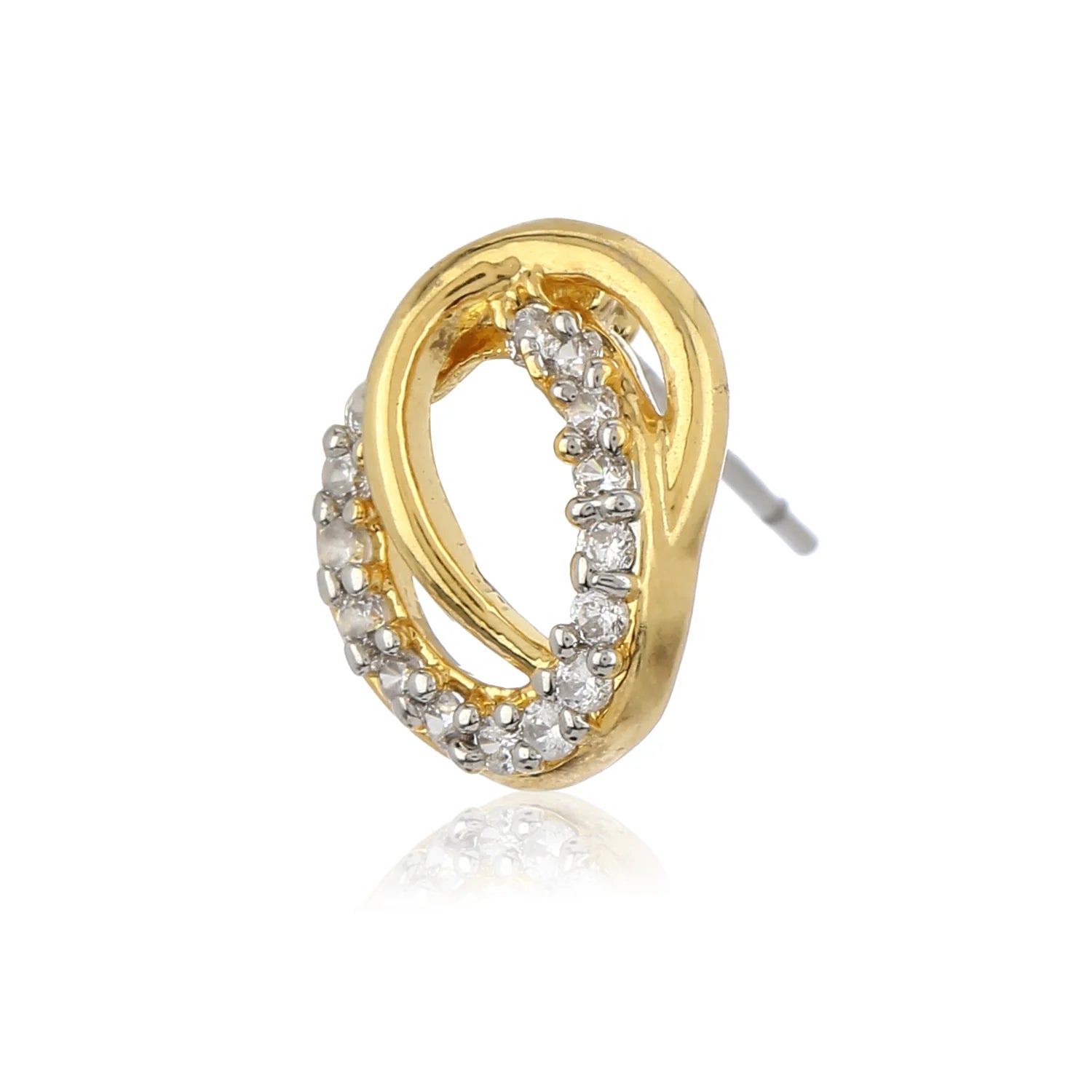 Gold & Crystal Knot Earrings