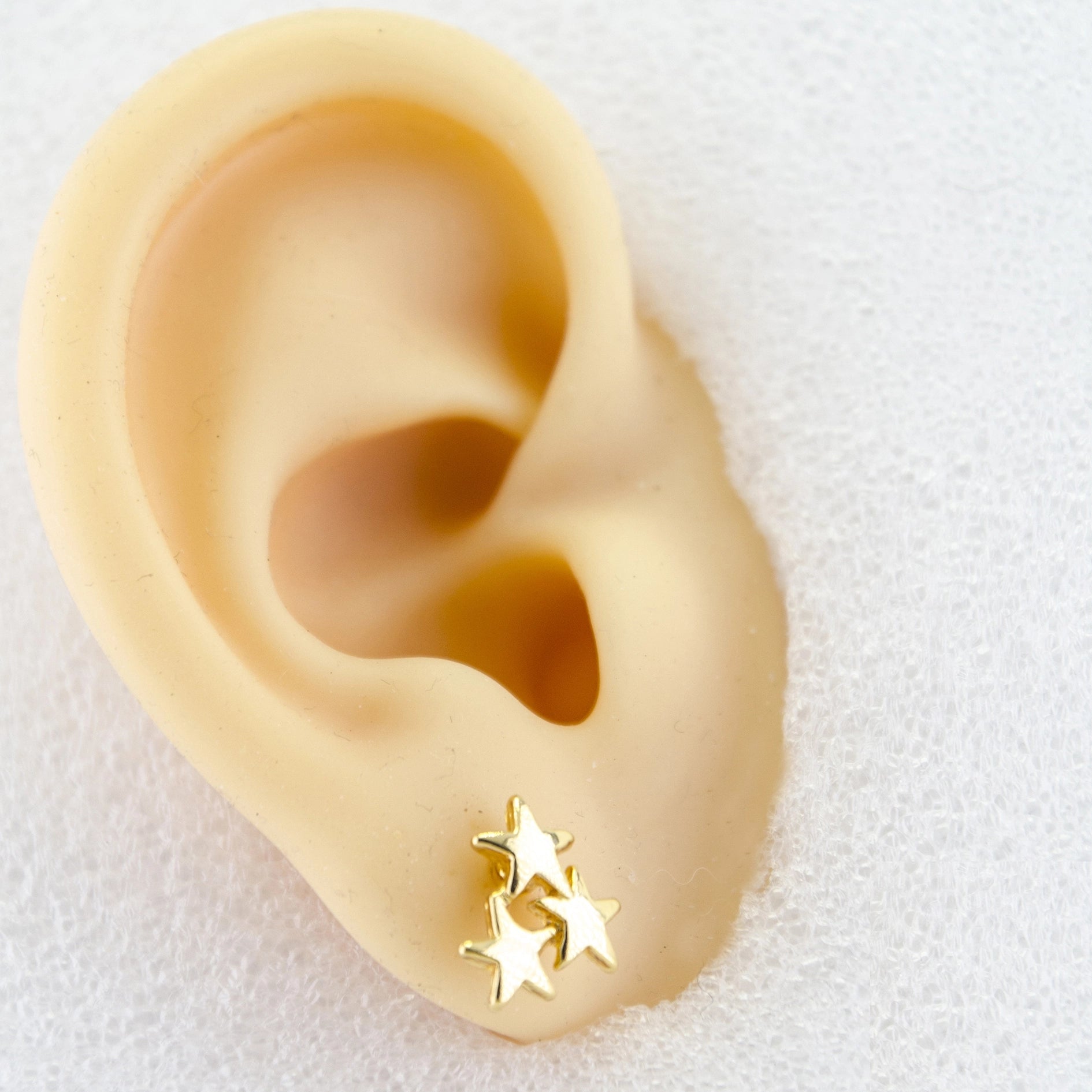 Gold Star Cluster Earrings