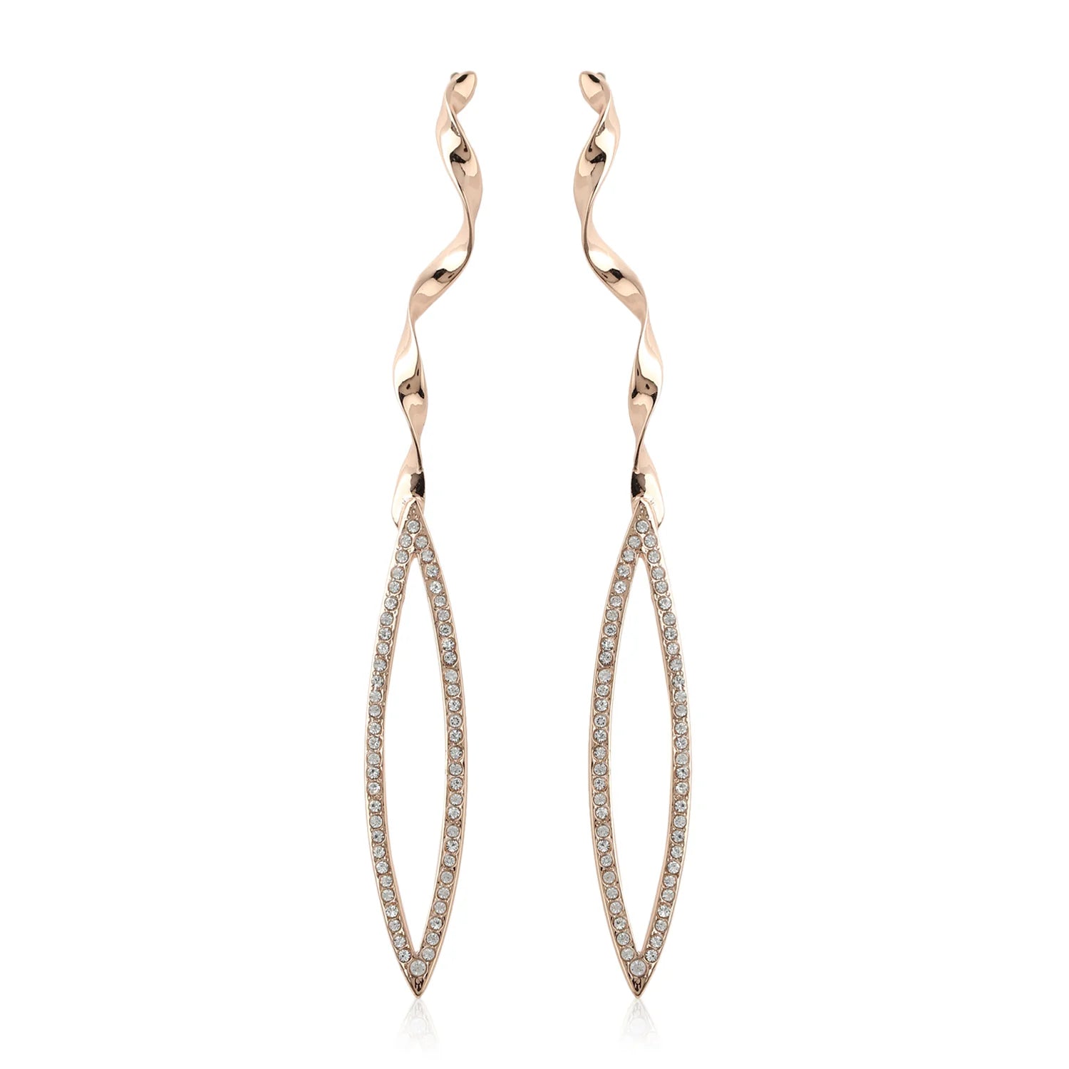 Elegant Twisted Leaf Earrings