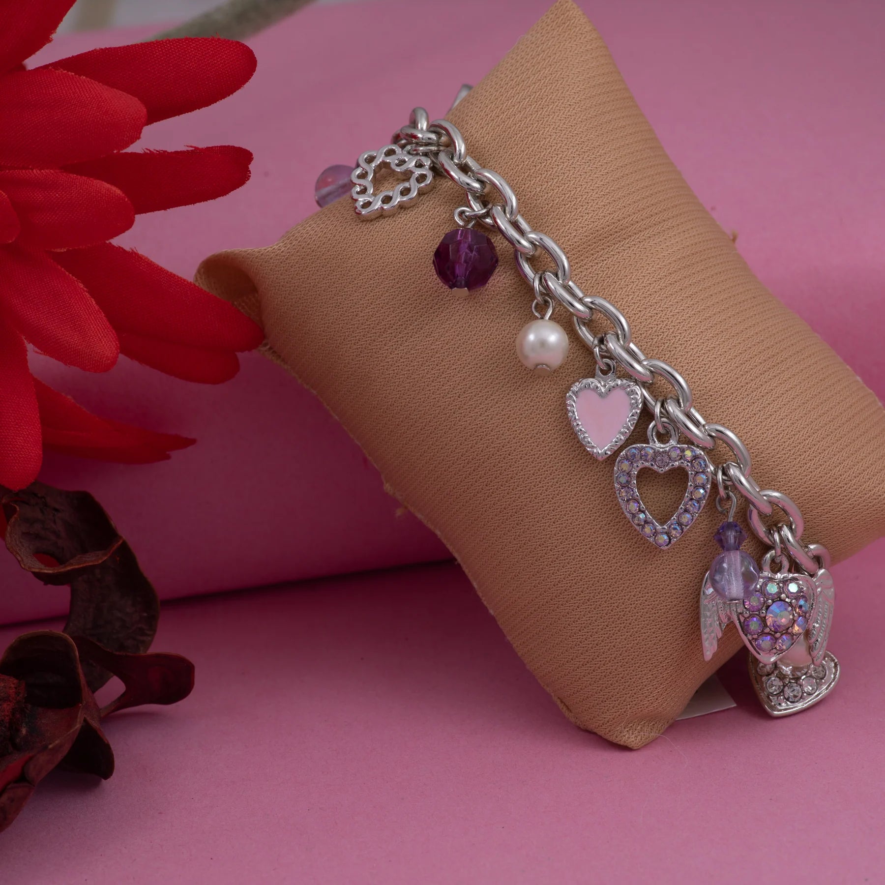 Angel Heart Charm Bracelet