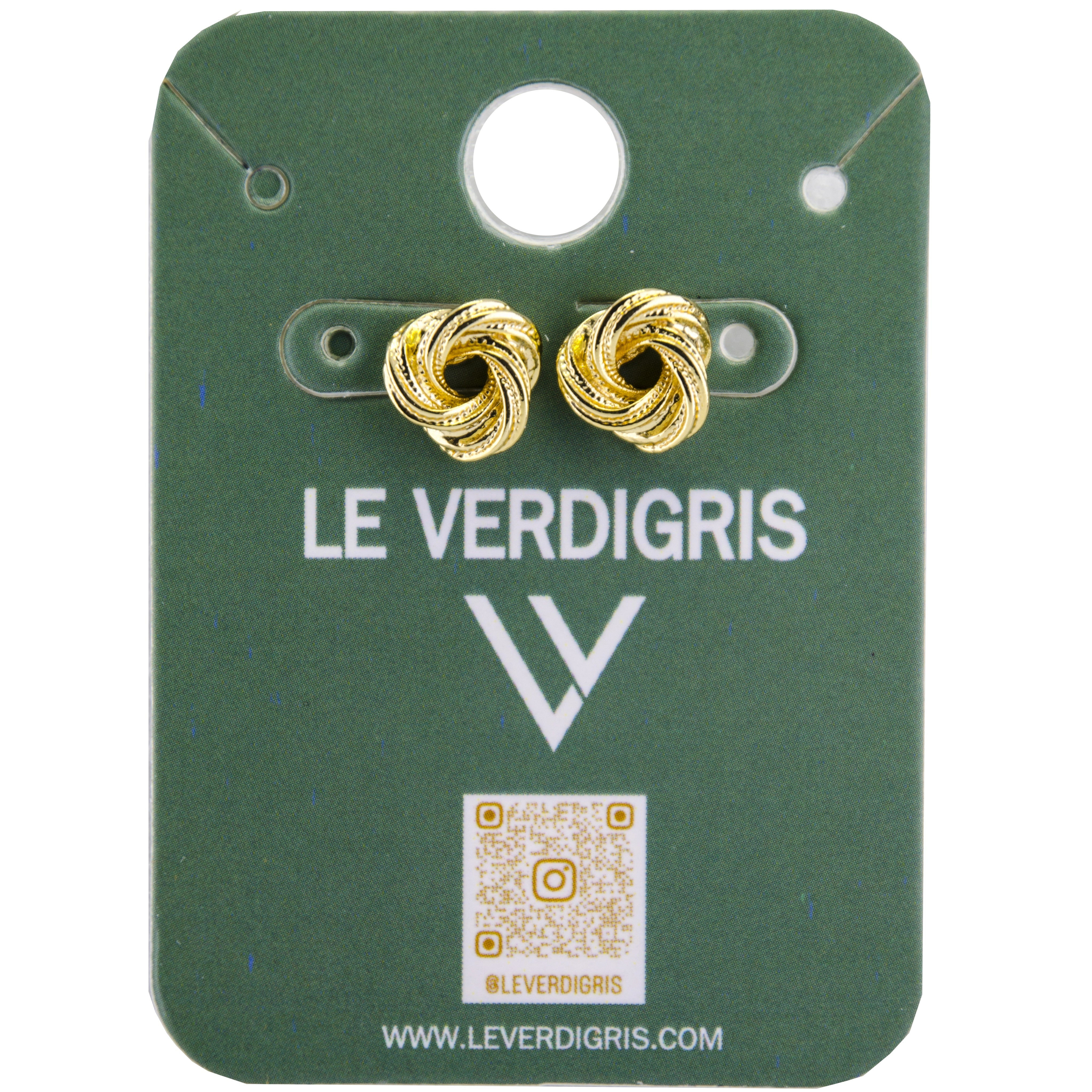 Gold Knot Stud Earrings