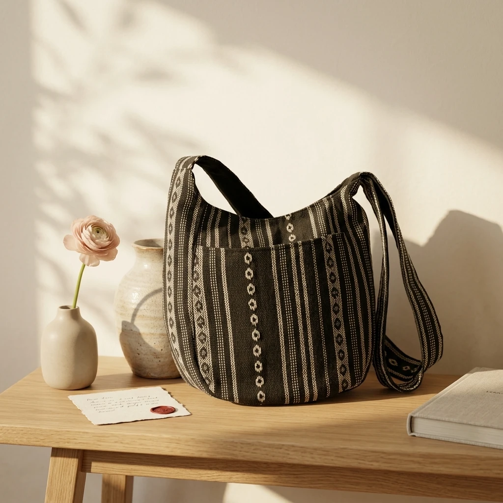 Woven Boho Shoulder Bag