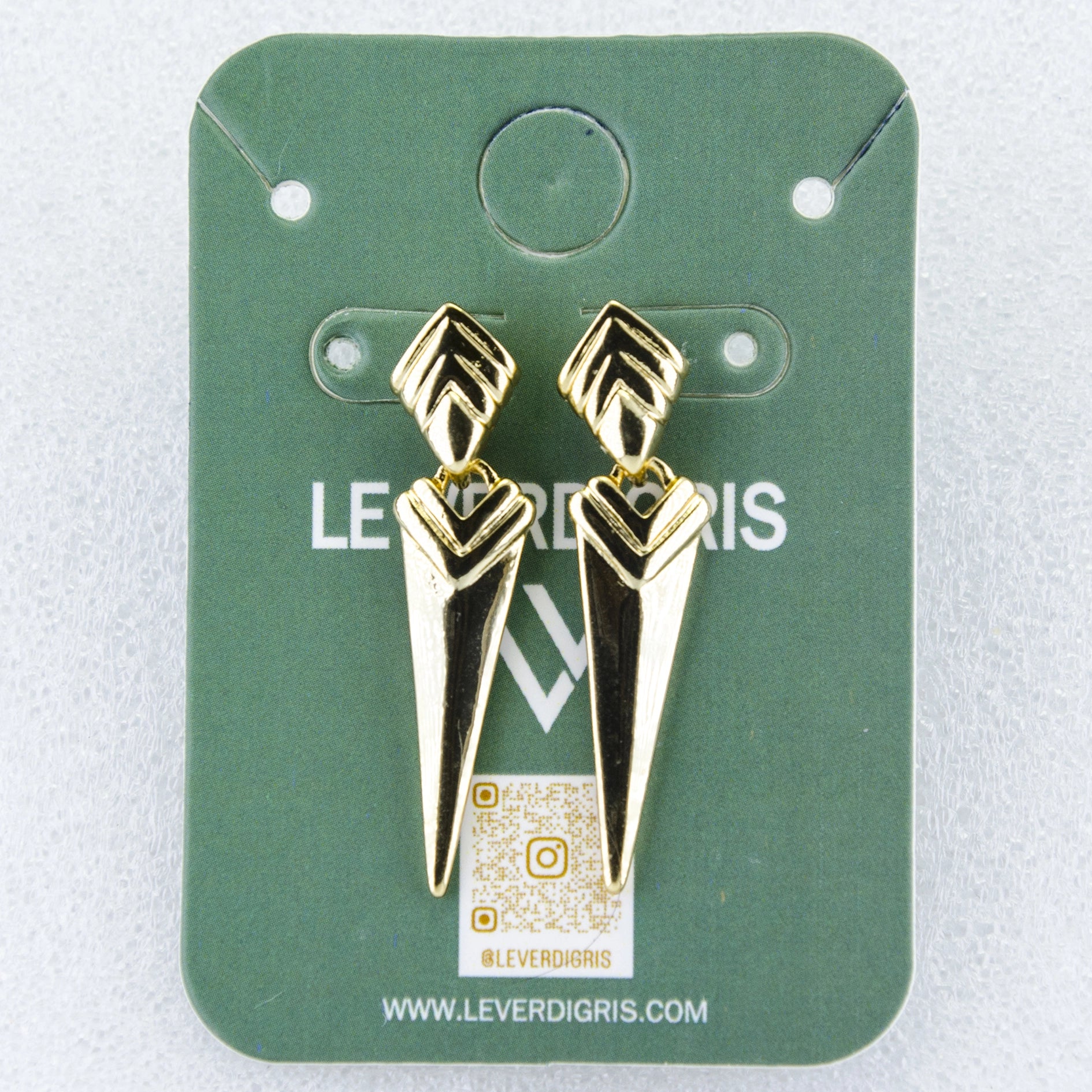 Geometric Gold Drop Earrings