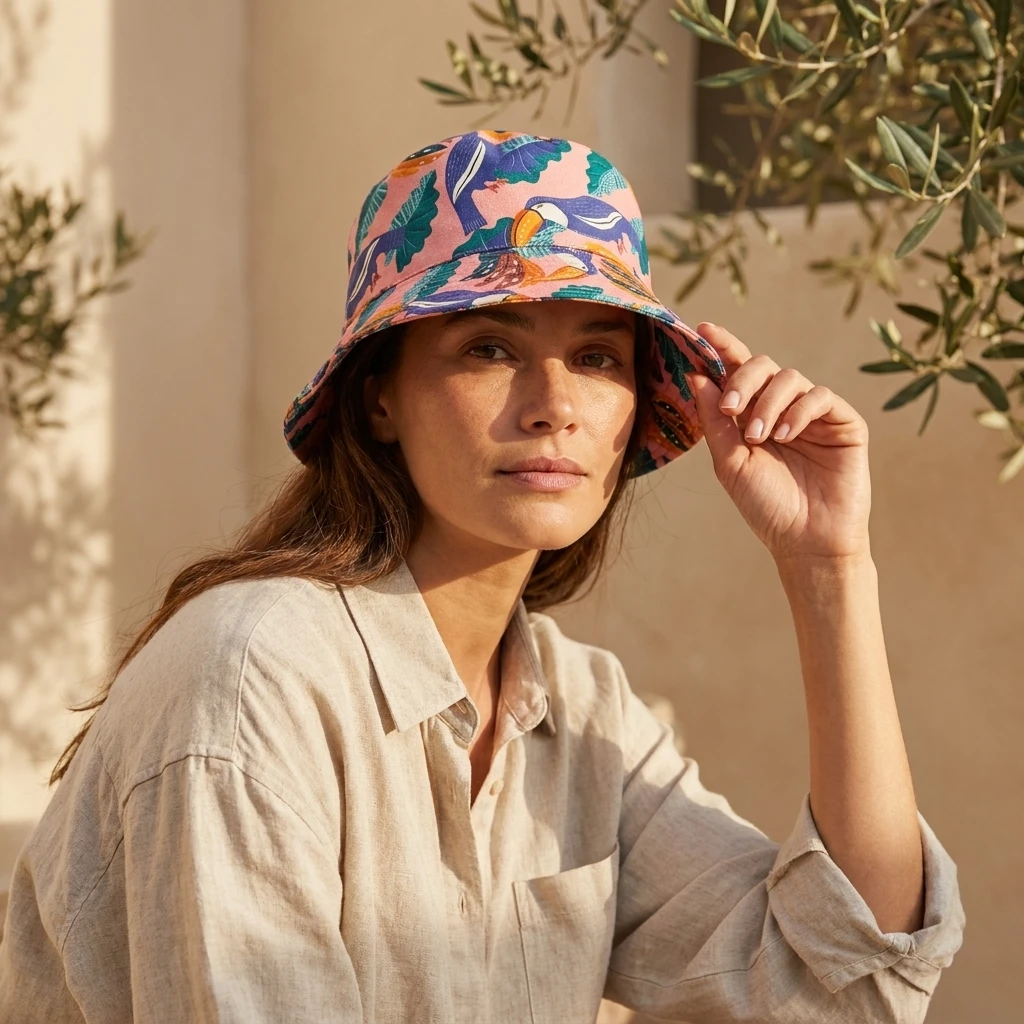 Toucan Print Bucket Hat