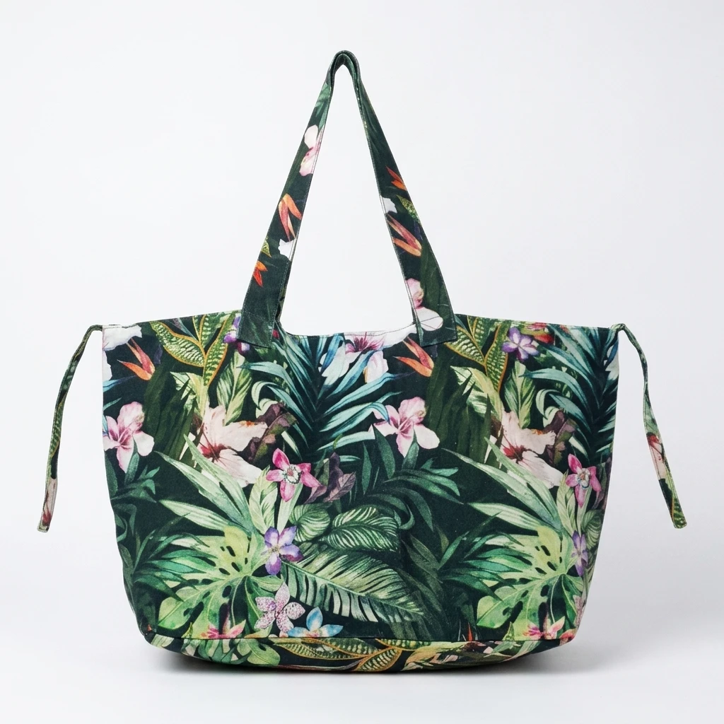 Tropical Print Tote Bag