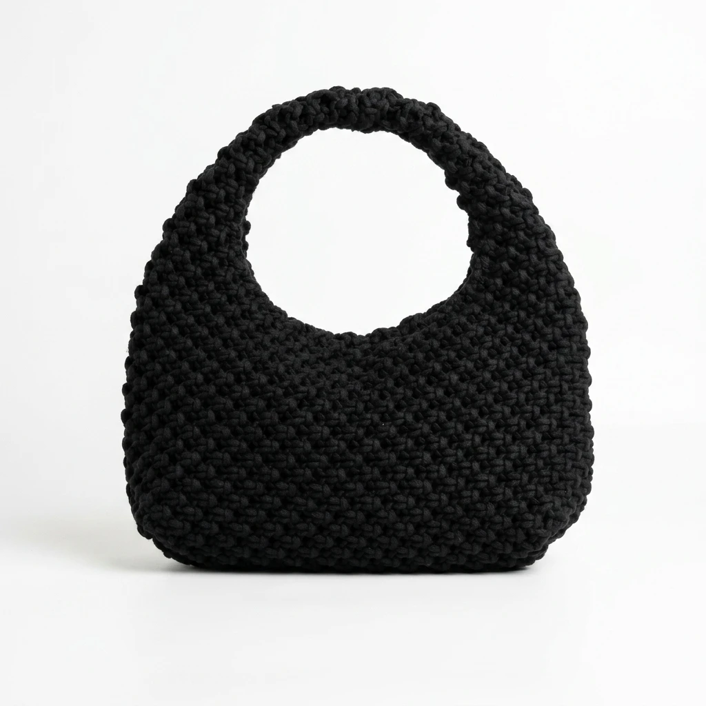 Black Knitted Handbag