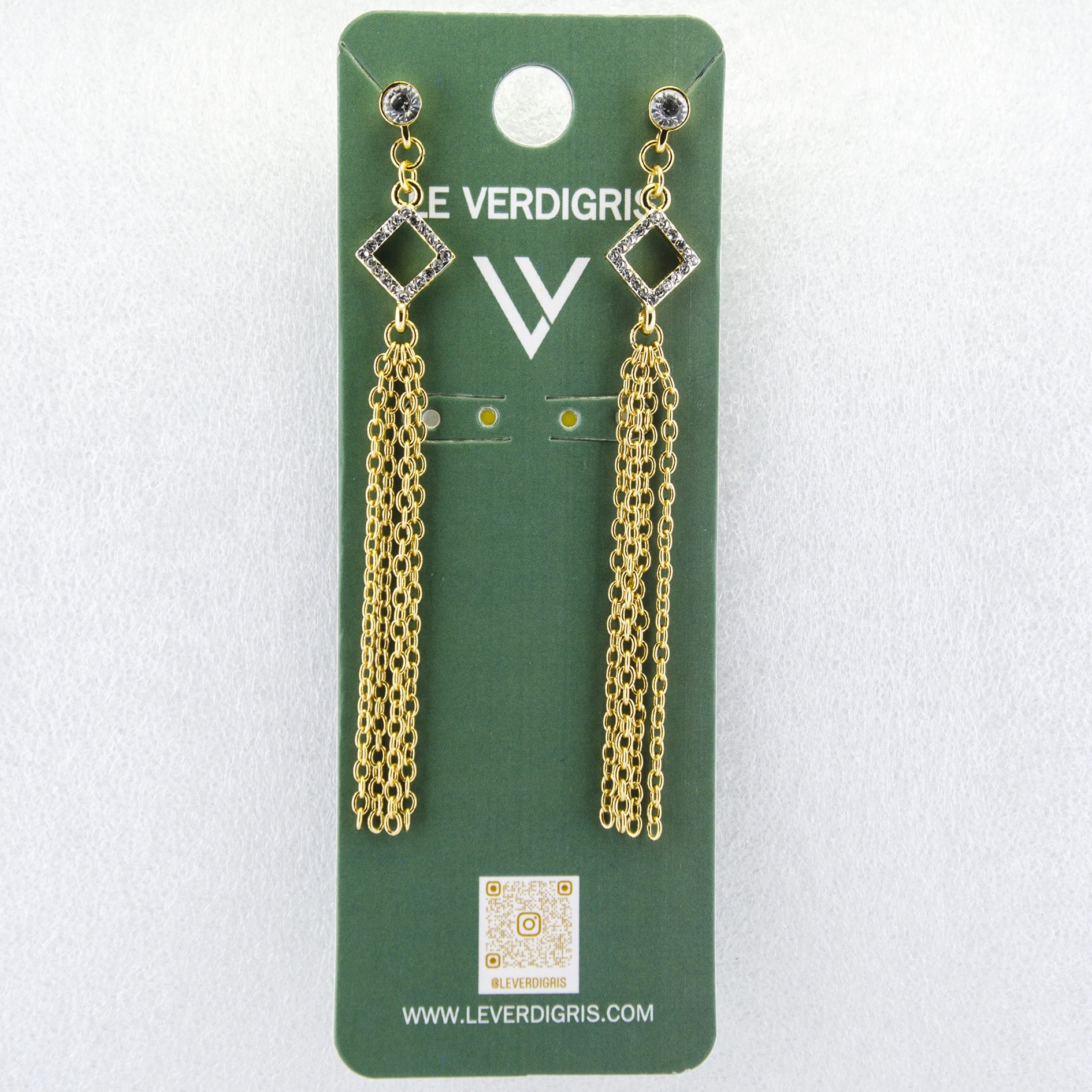 Gold Tassel Dangle Earrings