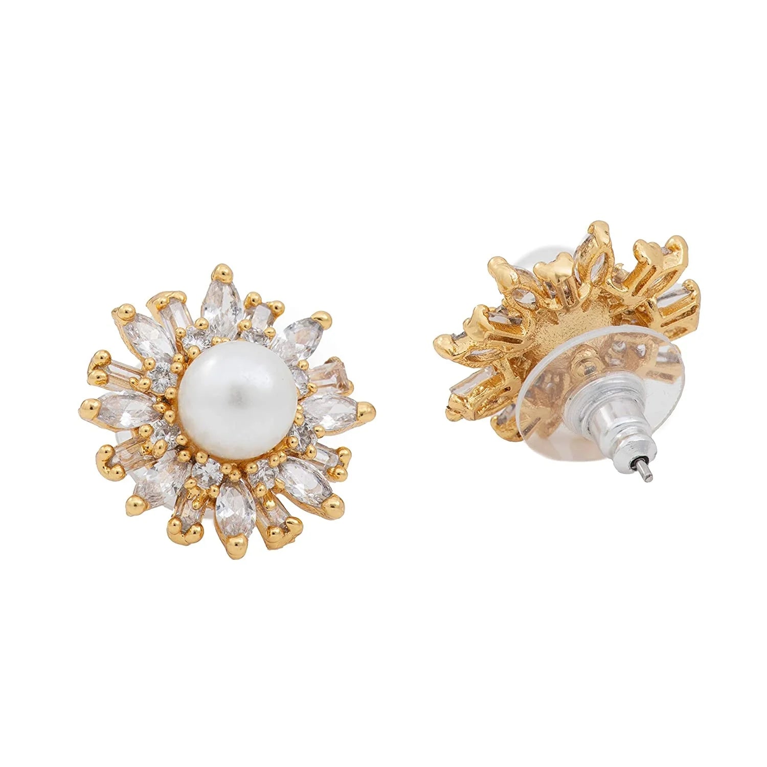Pearl Sunburst Earrings