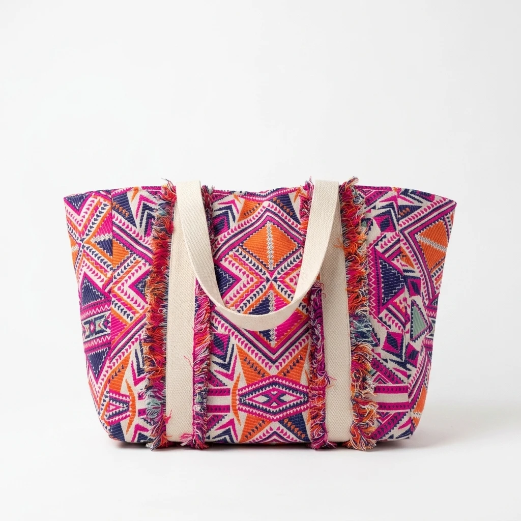 Colorful Patterned Tote Bag