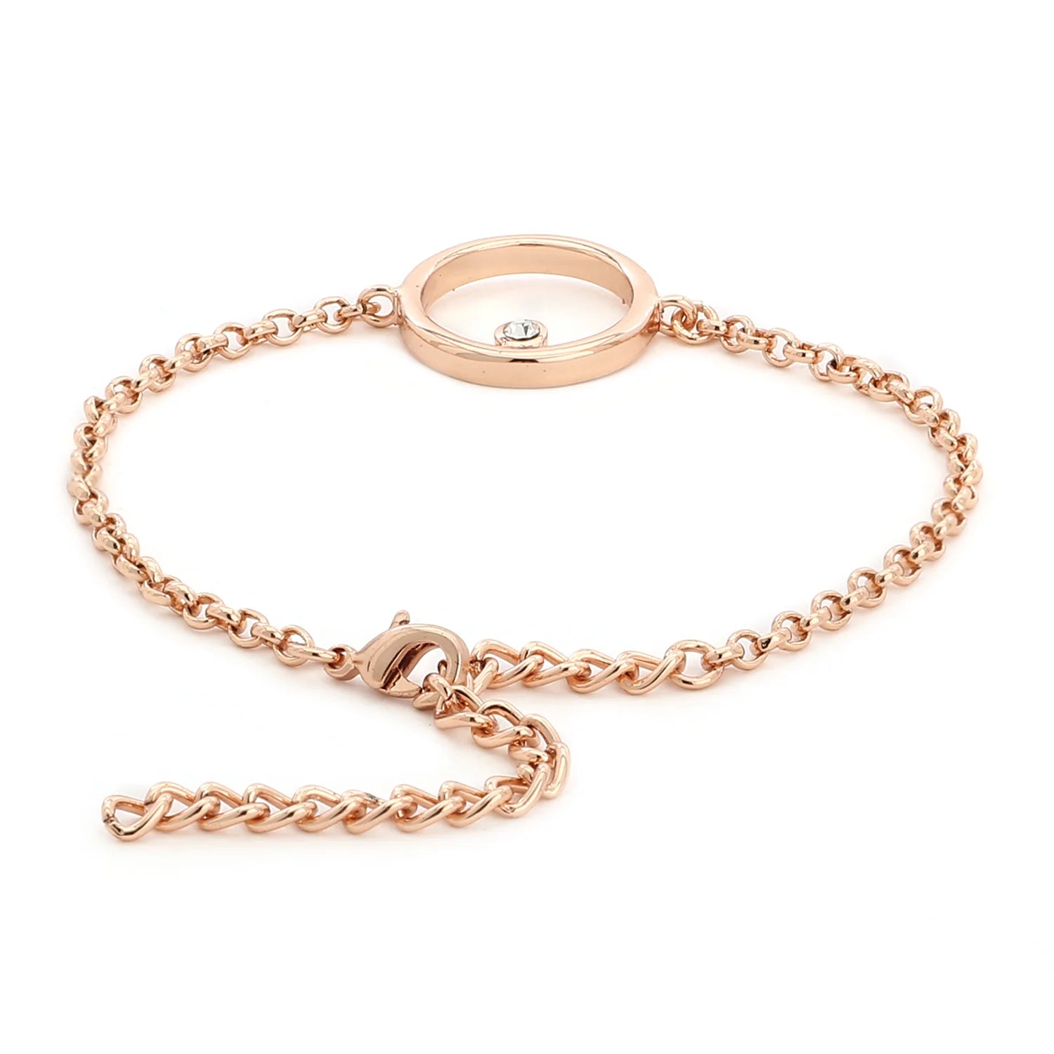 Circle Charm Rose Gold Bracelet
