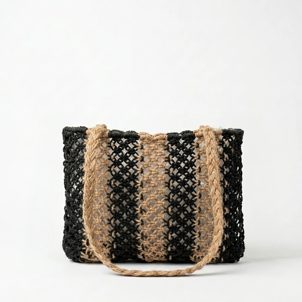 Woven Stripe Tote Bag