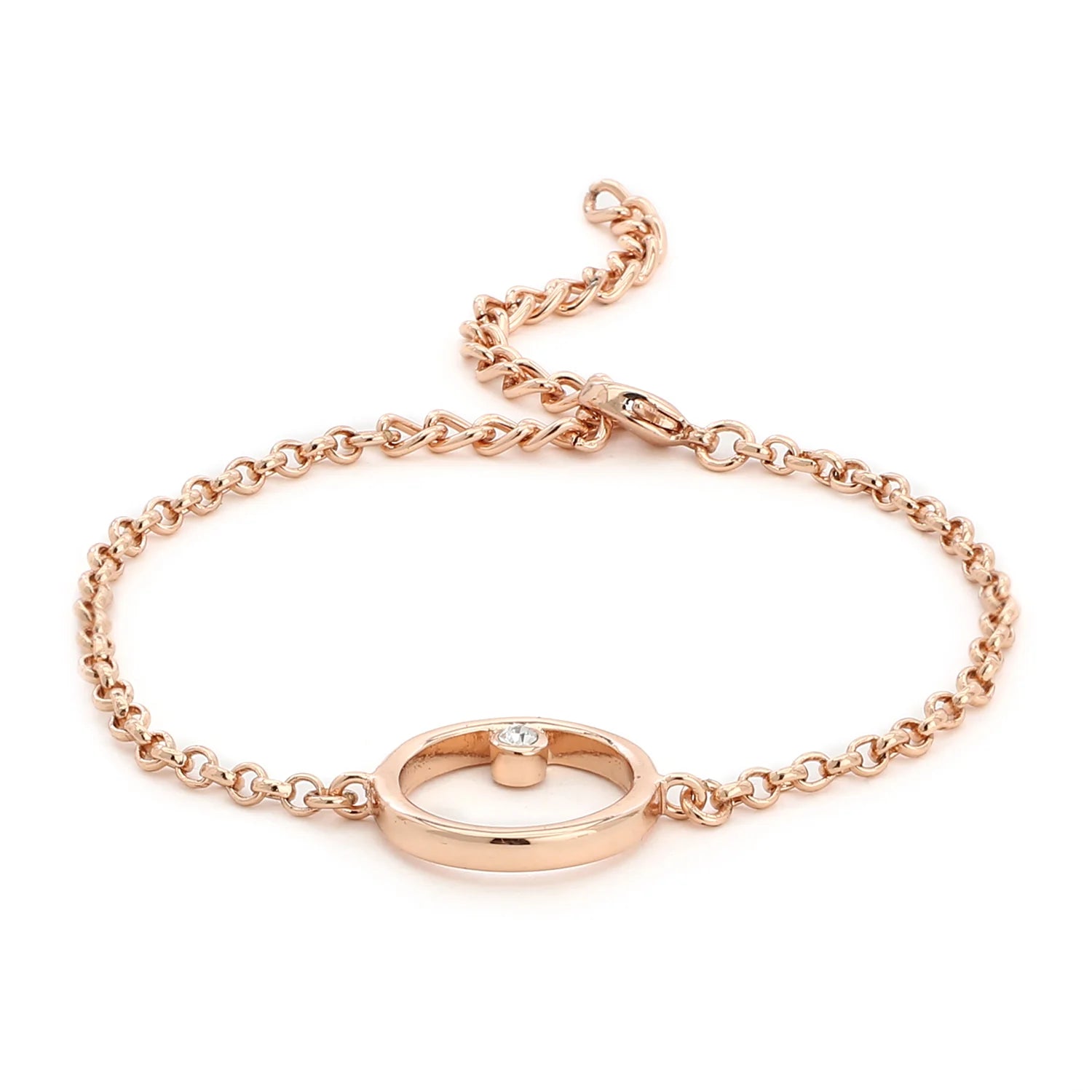 Circle Charm Rose Gold Bracelet