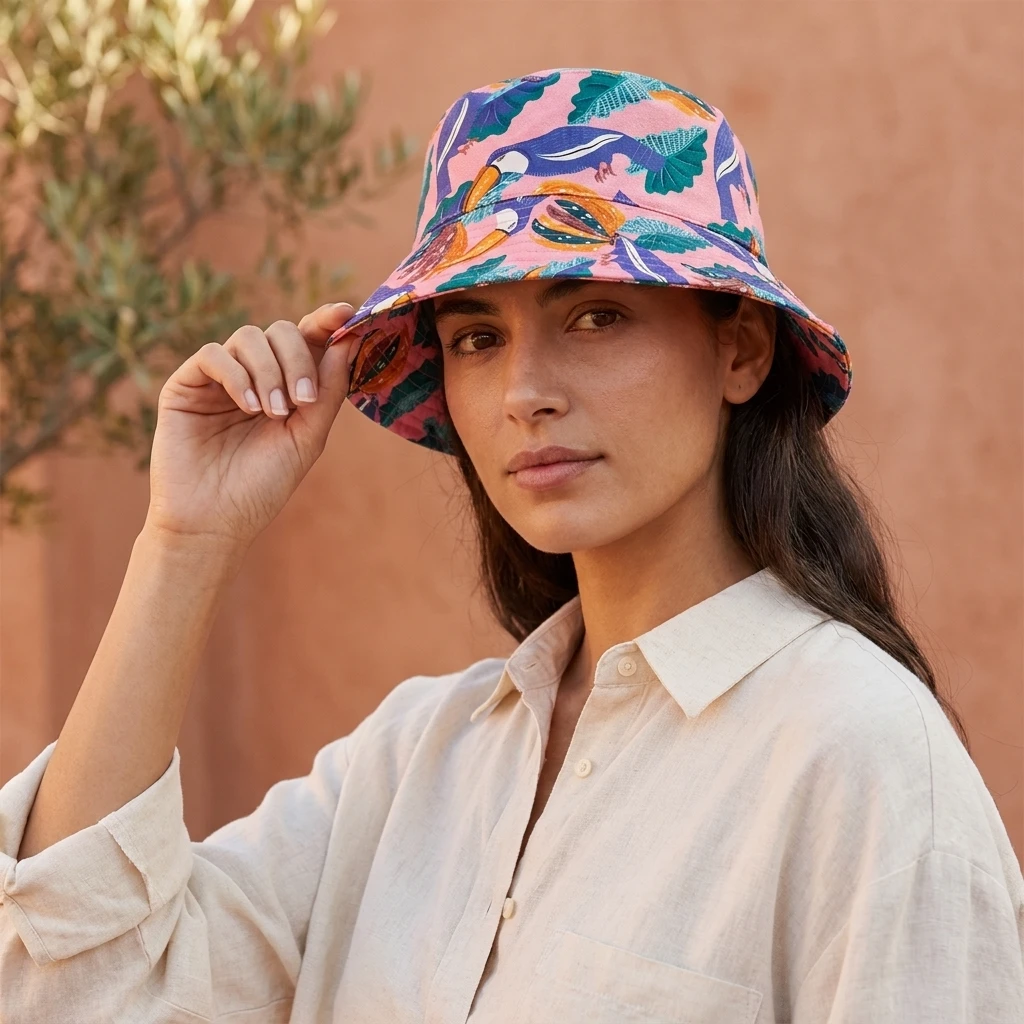 Toucan Print Bucket Hat