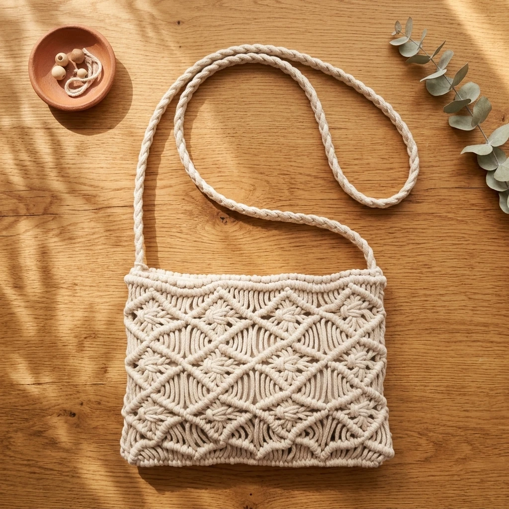 Macrame Crossbody Bag