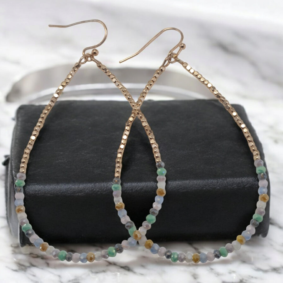 Beaded Teardrop Earrings