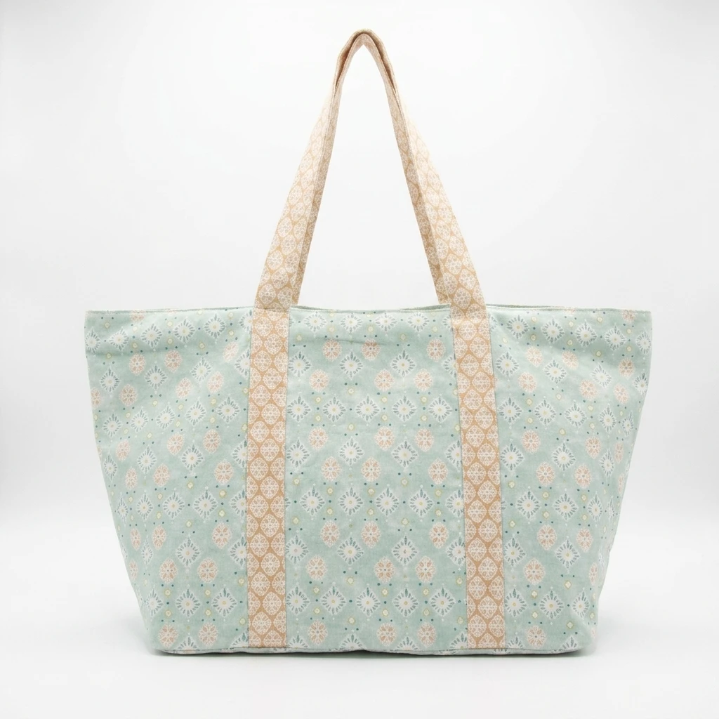 Floral Canvas Tote Bag