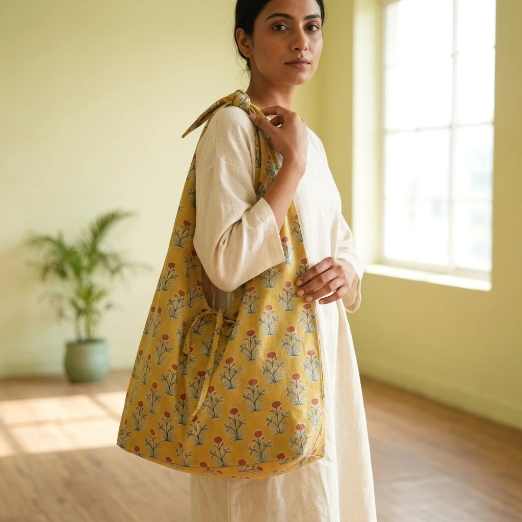 Floral Knot Tote Bag