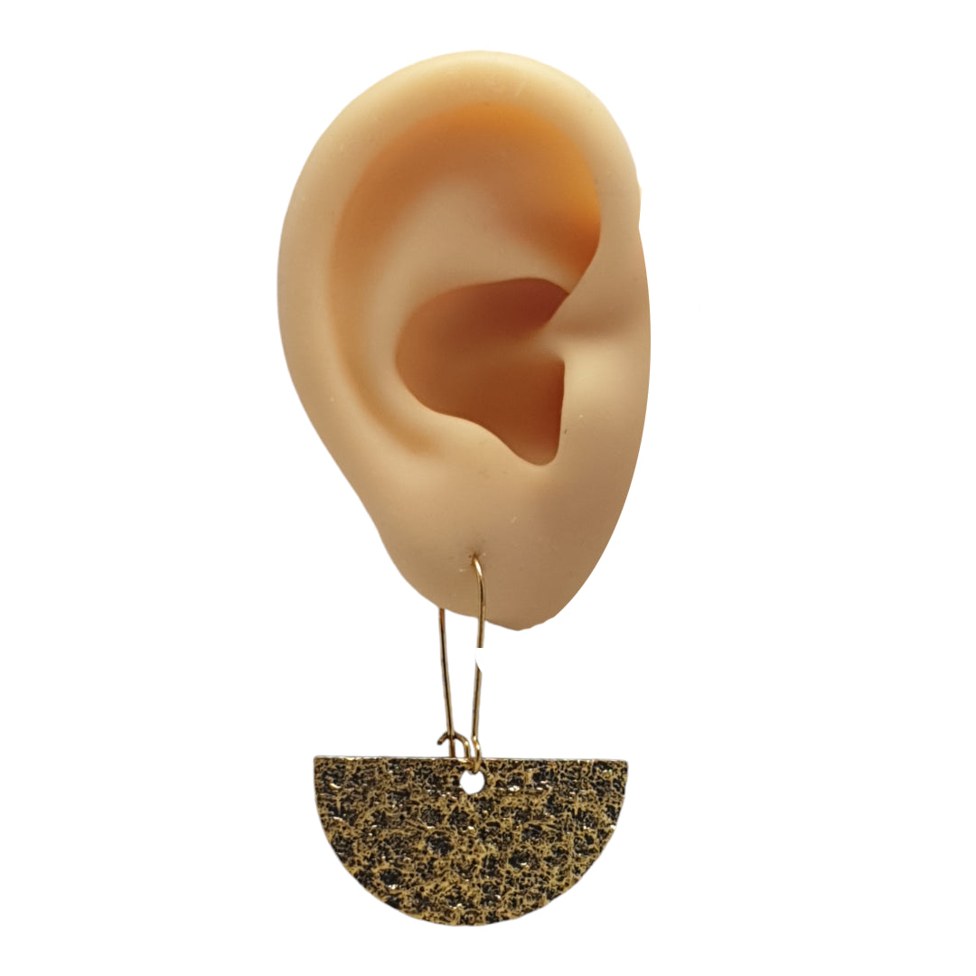 Hammered Brass Earrings