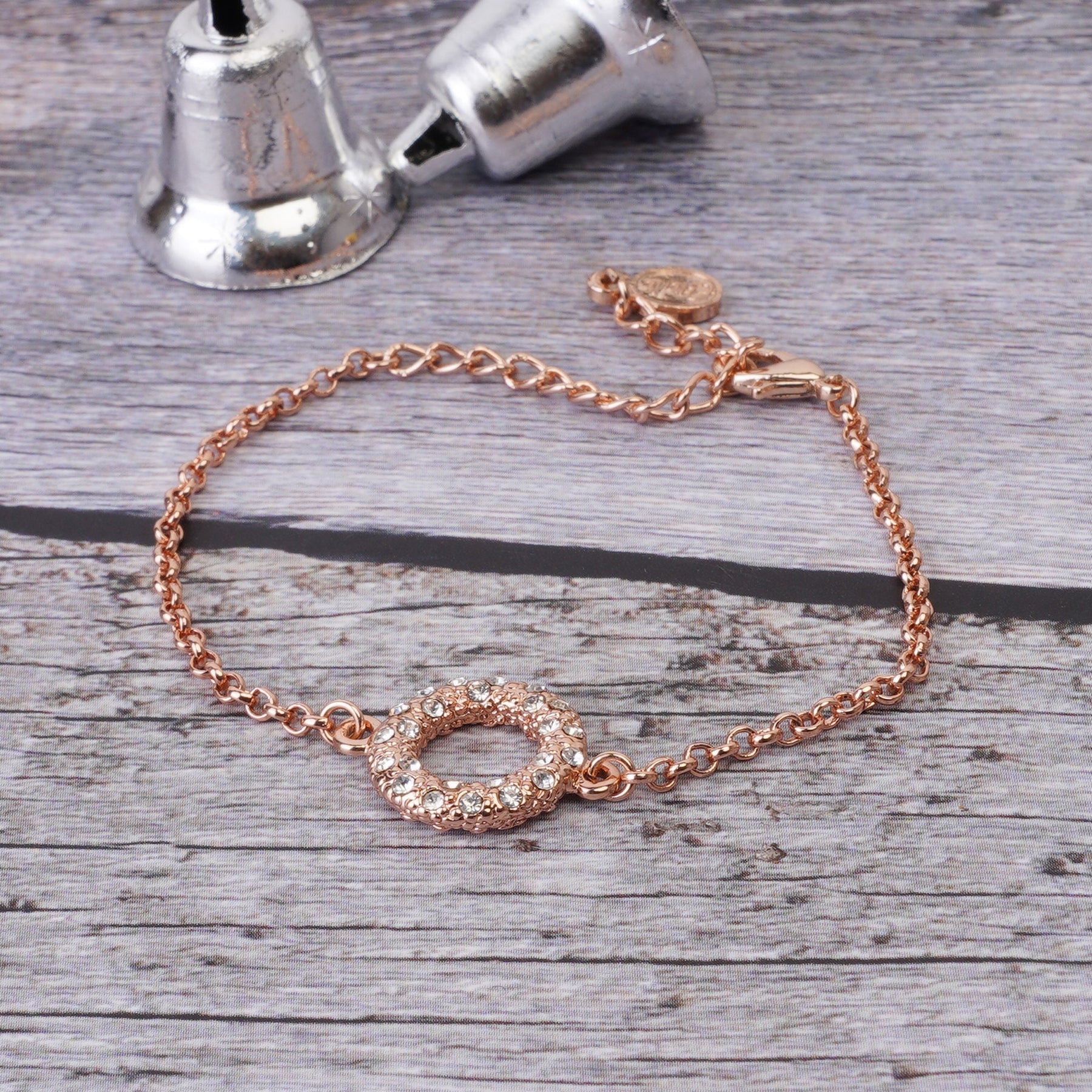 Bronze Circle Chain Bracelet