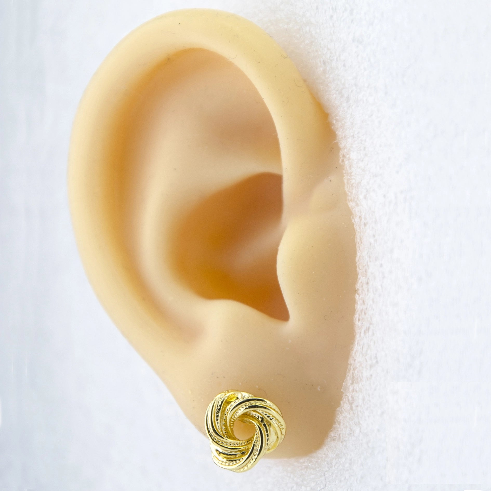 Gold Knot Stud Earrings